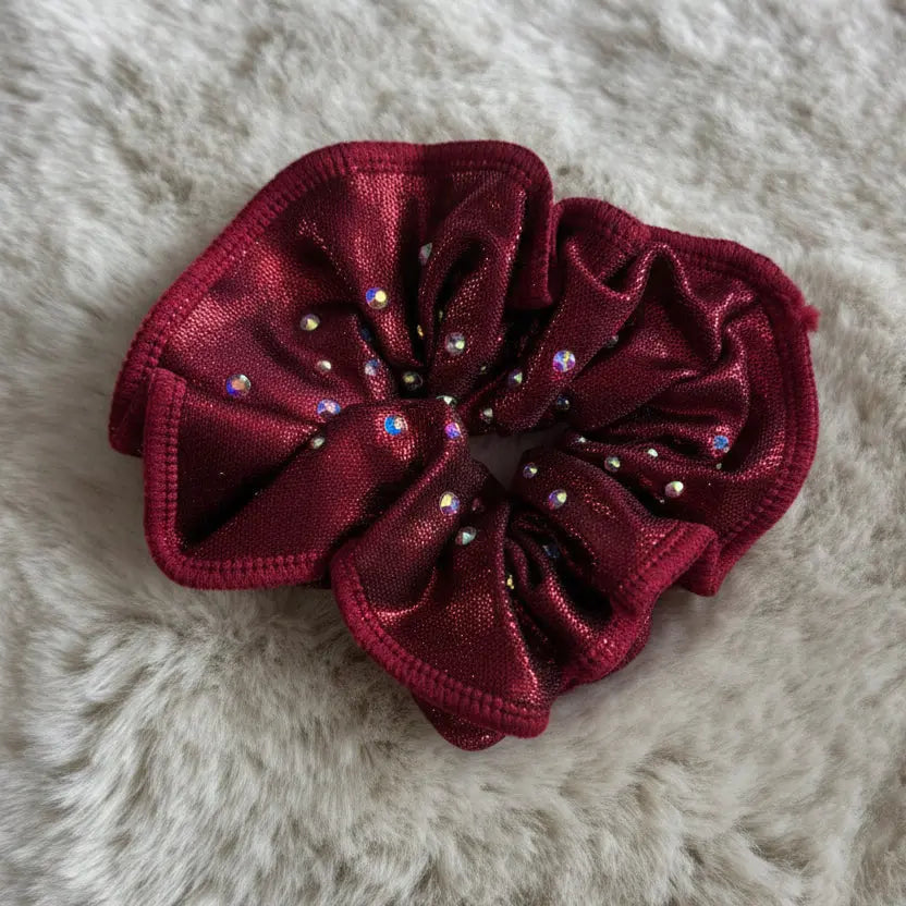 Chouchou bordeaux à strass DAZZLE