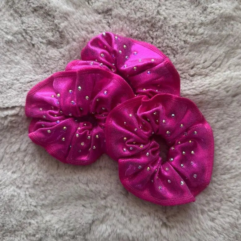 Chouchou de gym Mystique rose à strass Dazzle