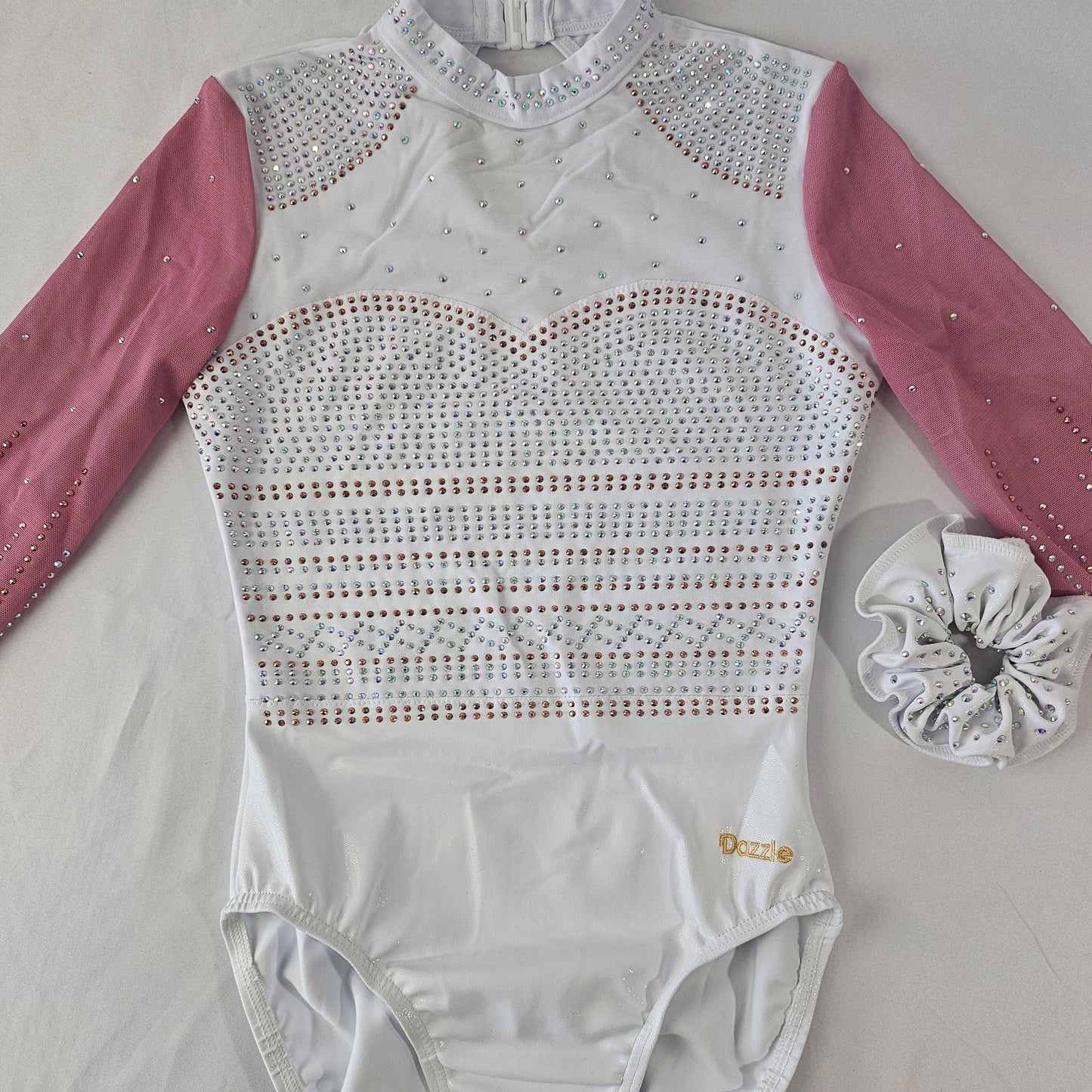 Justaucorps de gym manches longues "White Concept"