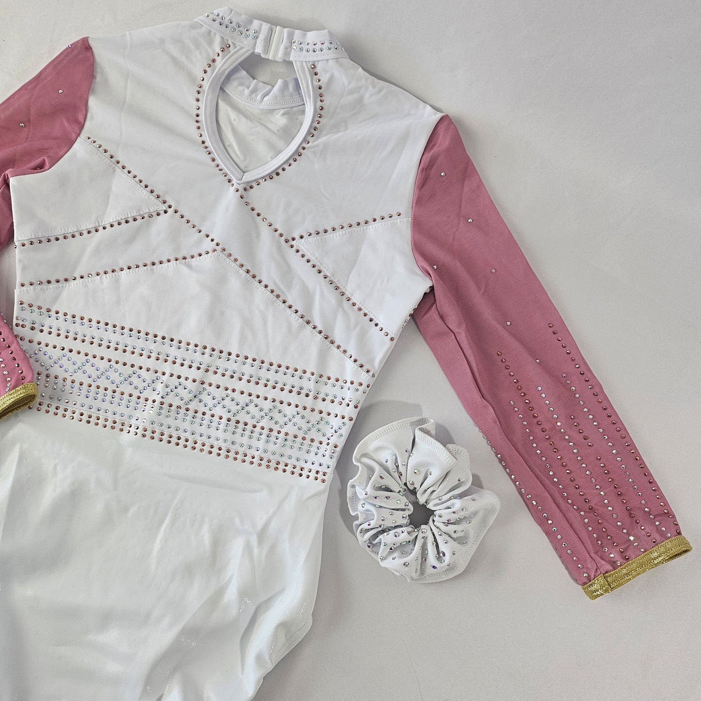 Justaucorps de gym manches longues "White Concept"