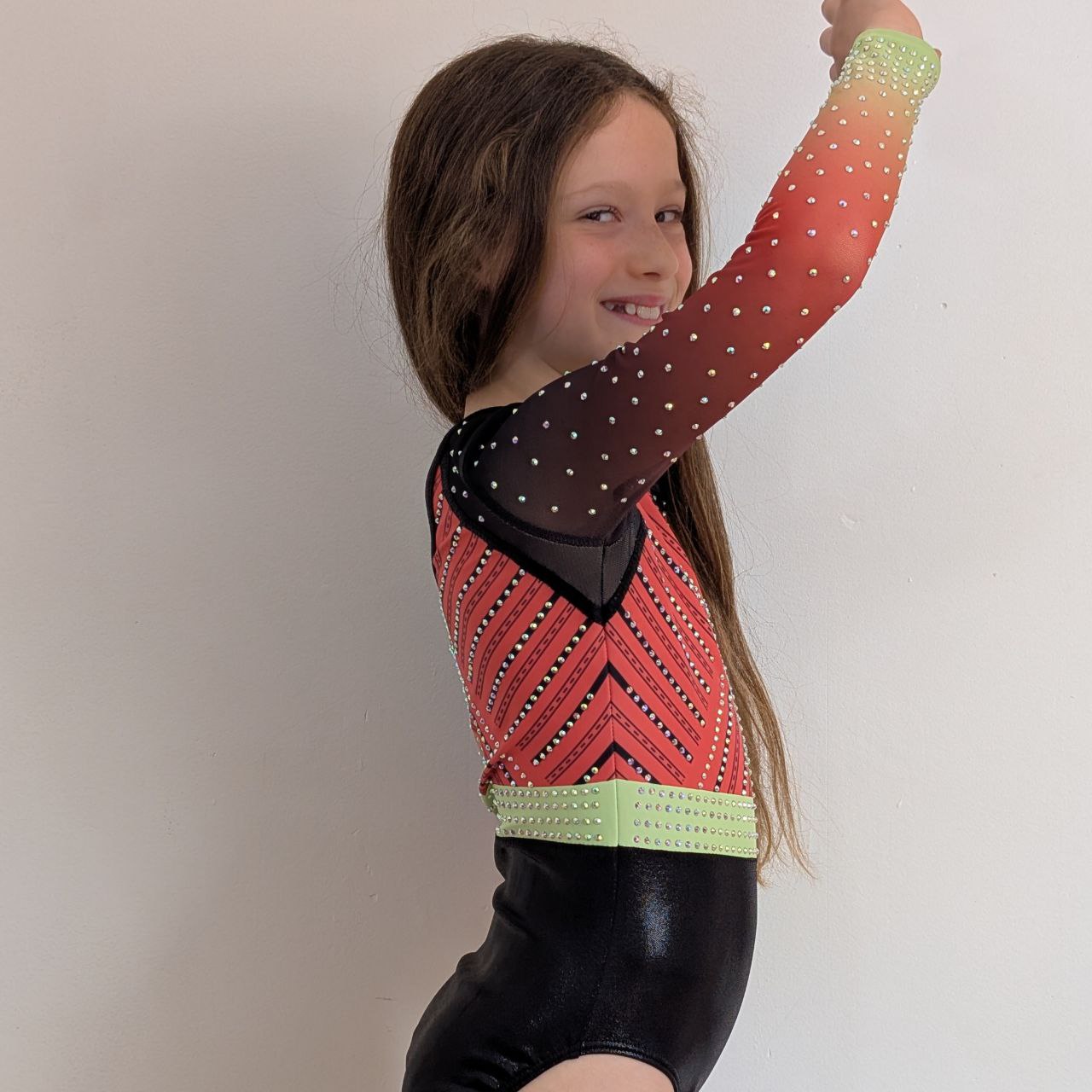 justaucorps de gym feu manches longues dazzle