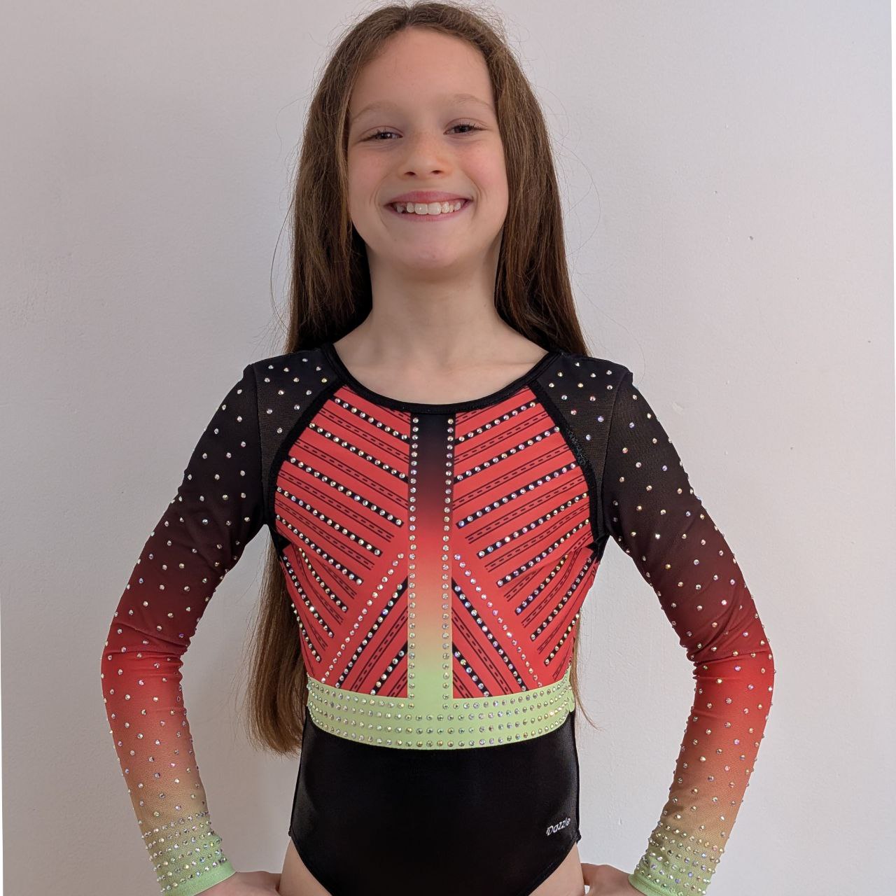 justaucorps de gym feu manches longues dazzle