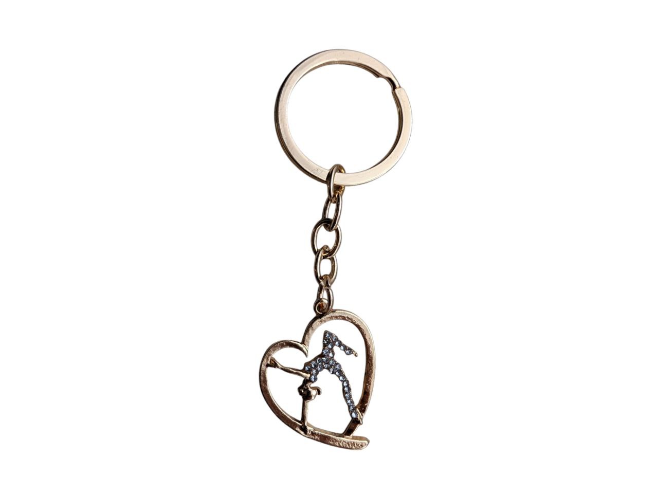 Porte-clé gymnaste fantaisie avec strass "diamond" – pour afficher votre passion avec élégance