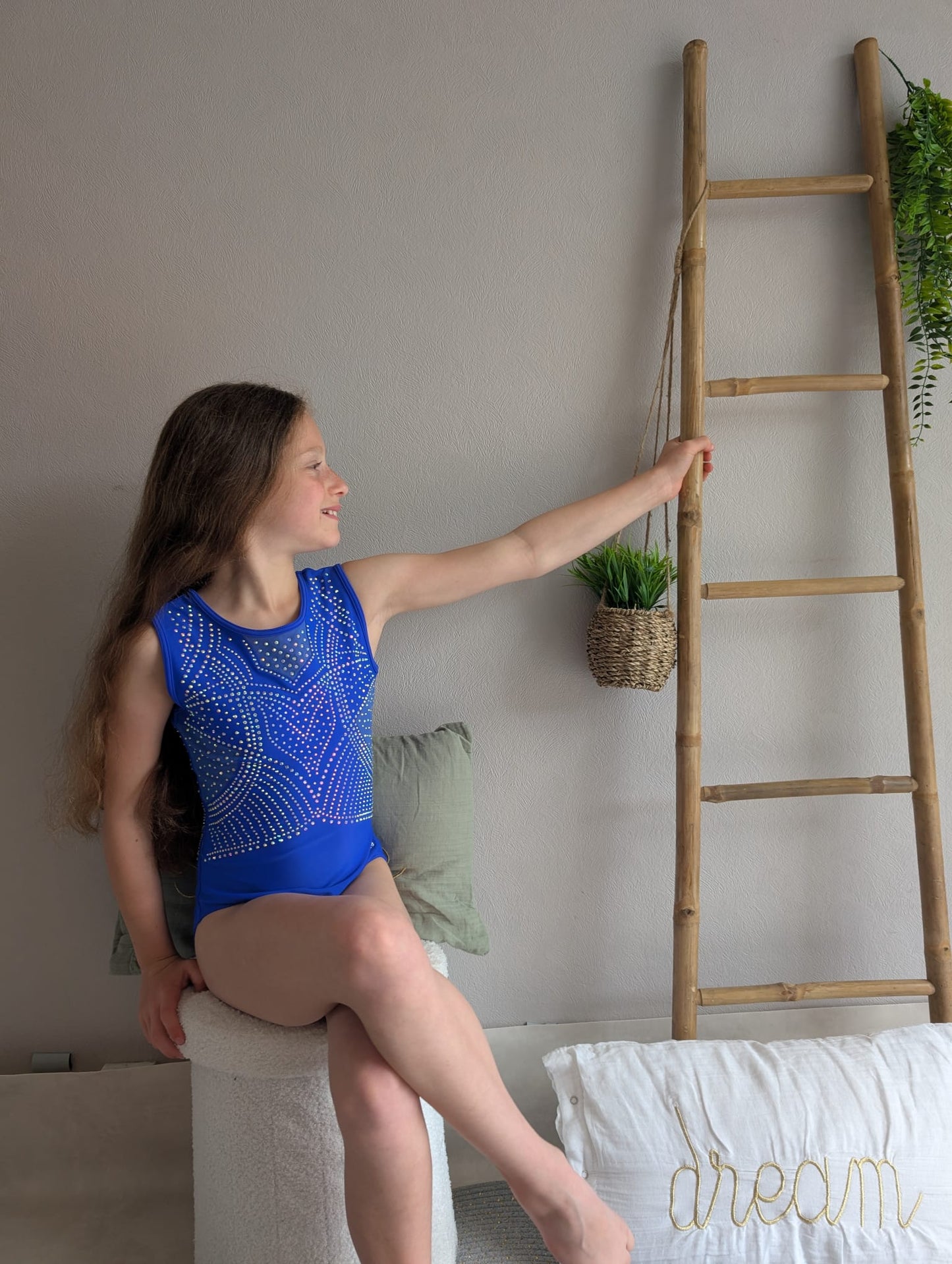 ✨ Justaucorps de gym "Lumea" – Bleu Électrique ✨