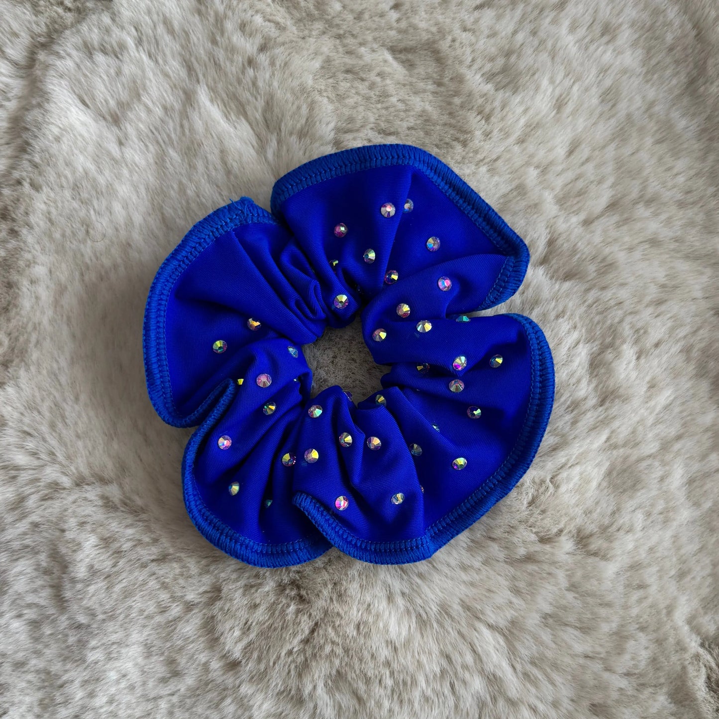 Chouchou de Gym Bleu à strass - Entrainement et Compétition DAZZLE