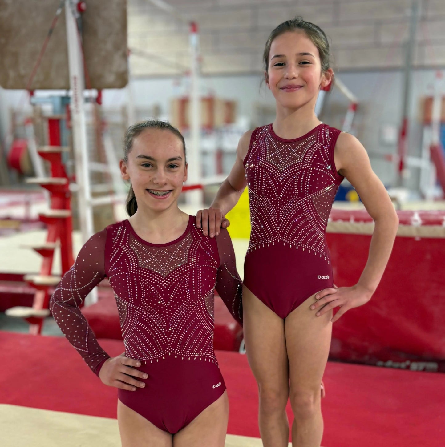 Justaucorps de gymnastique"AMARANTE PRESTIGE" entrainement compétition DAZZLE