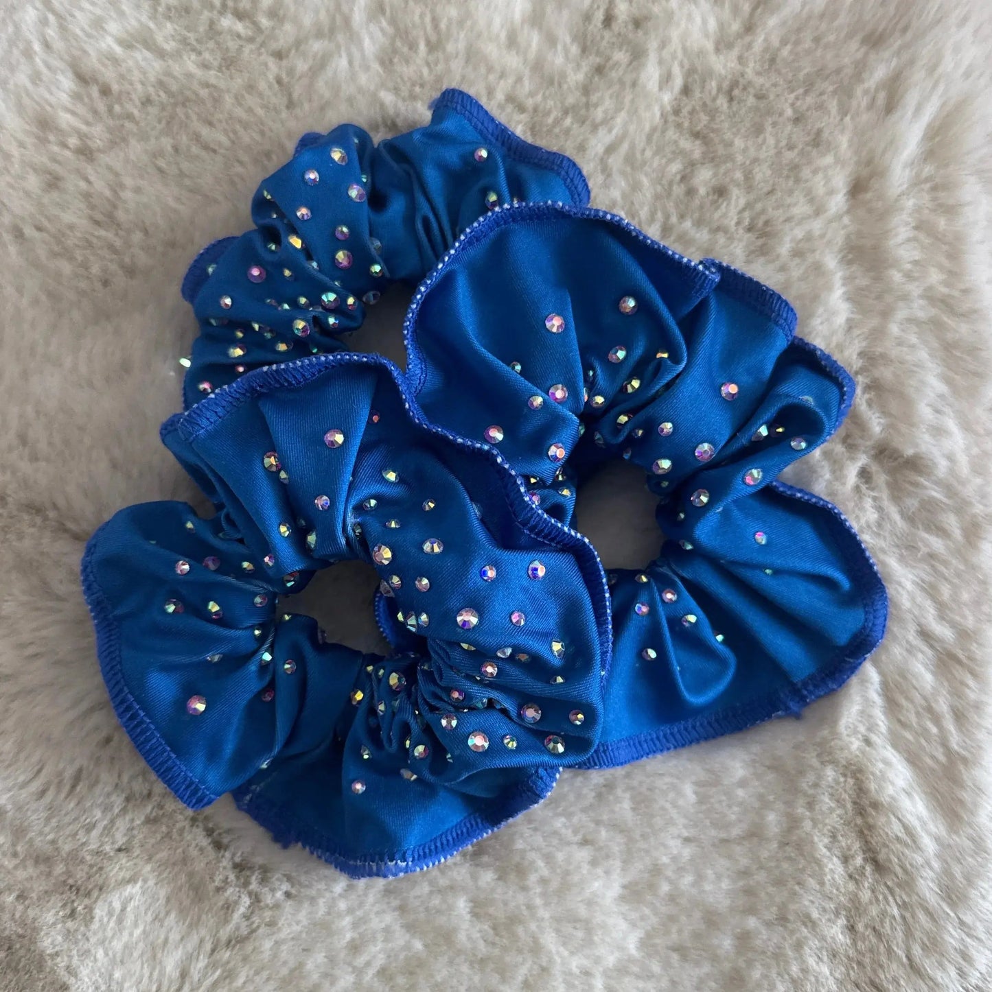 Chouchou lycra bleu foncée à strass DAZZLE