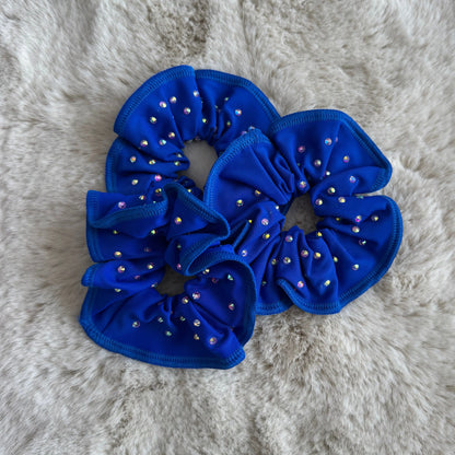 Chouchou de Gym Bleu à strass - Entrainement et Compétition DAZZLE