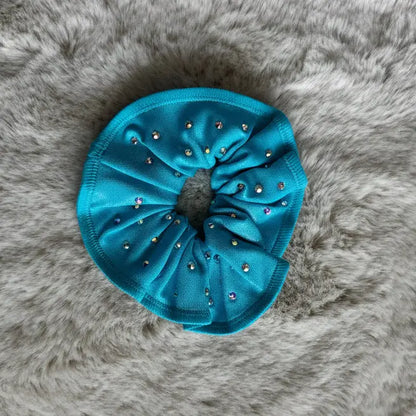 Chouchou bleu turquoise à strass DAZZLE