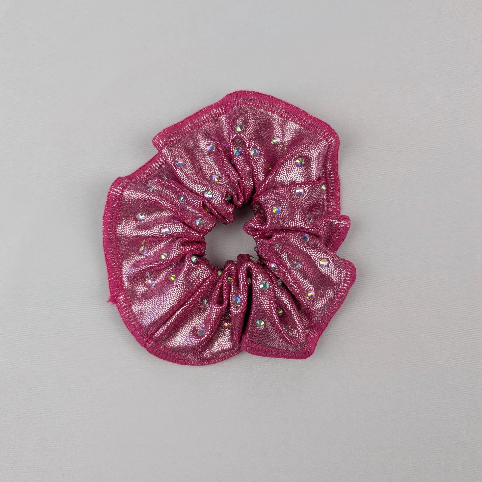 Chouchou de gym fille french rose à strass entrainement et compétition