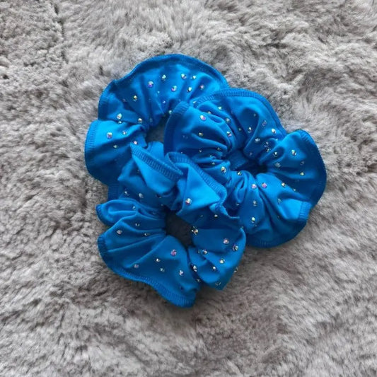 Chouchou de gym turquoise à strass Dazzle