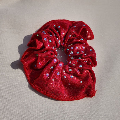 Chouchous métallisés avec strass assortis aux justaucorps – Accessoires de gymnastique éclatants