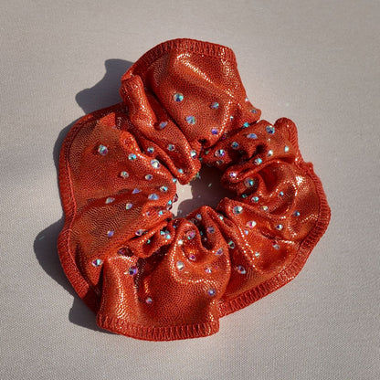 Chouchous métallisés avec strass assortis aux justaucorps – Accessoires de gymnastique éclatants
