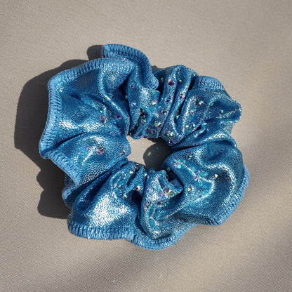 Chouchous métallisés avec strass assortis aux justaucorps – Accessoires de gymnastique éclatants