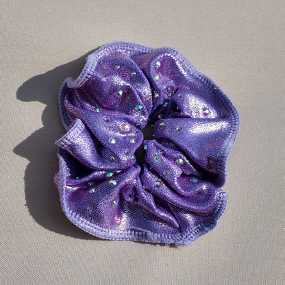 Chouchous métallisés avec strass assortis aux justaucorps – Accessoires de gymnastique éclatants