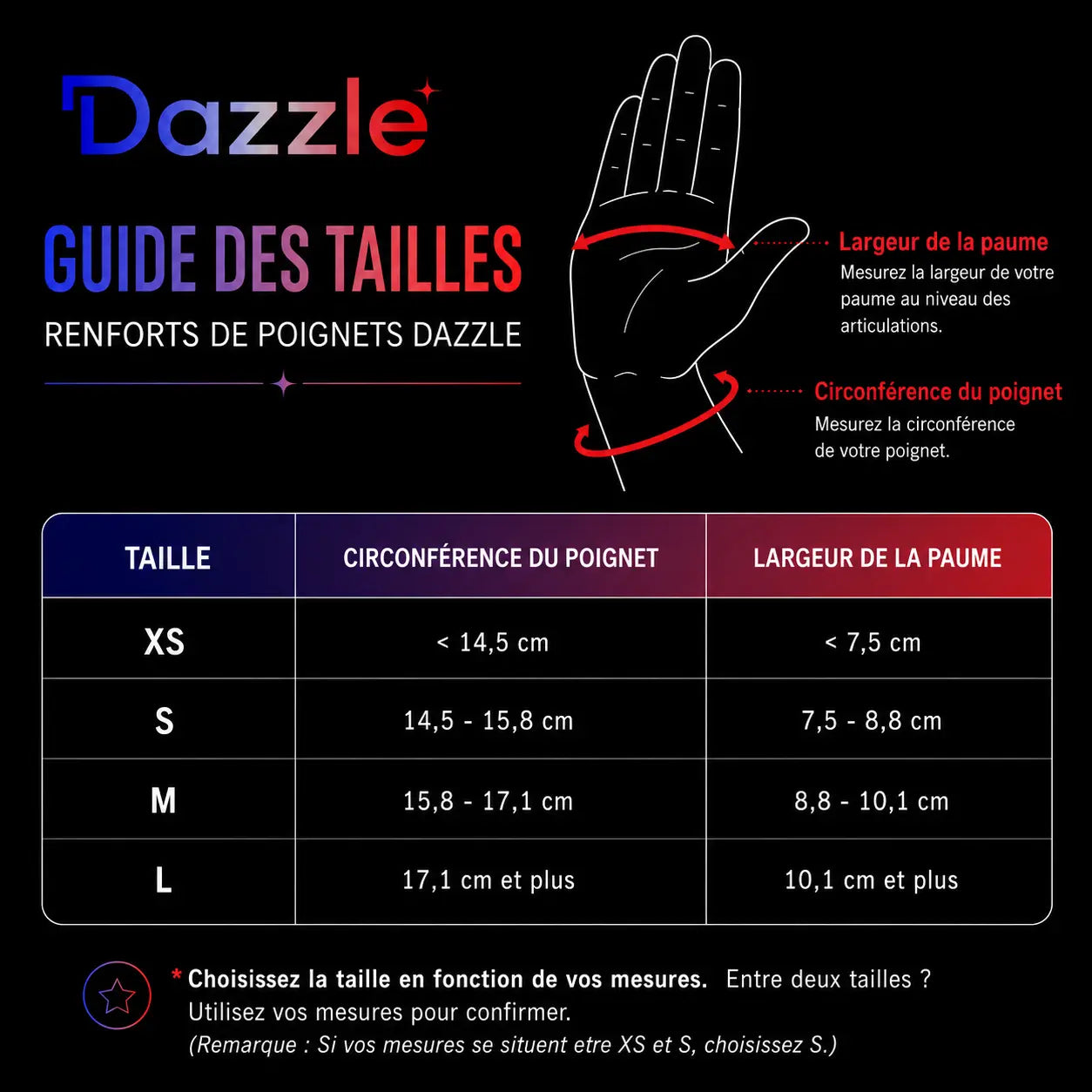 Renforts de poignets semi rigide - DAZZLE
