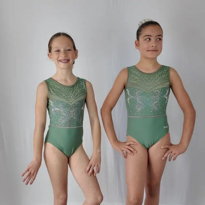 Justaucorps de Gym Nature - lycra doublé, manches courtes DAZZLE