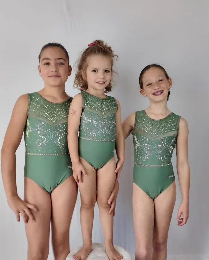 Justaucorps de Gym Nature - lycra doublé, manches courtes DAZZLE