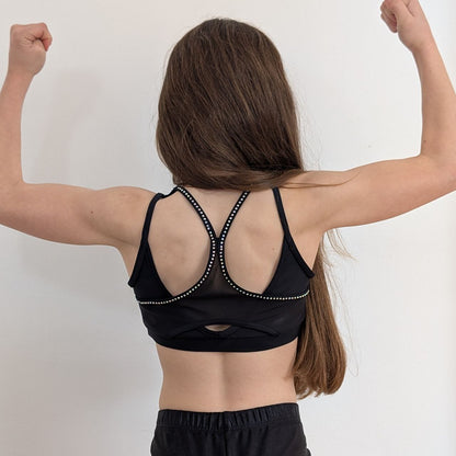 brassière de gym noir dazzle