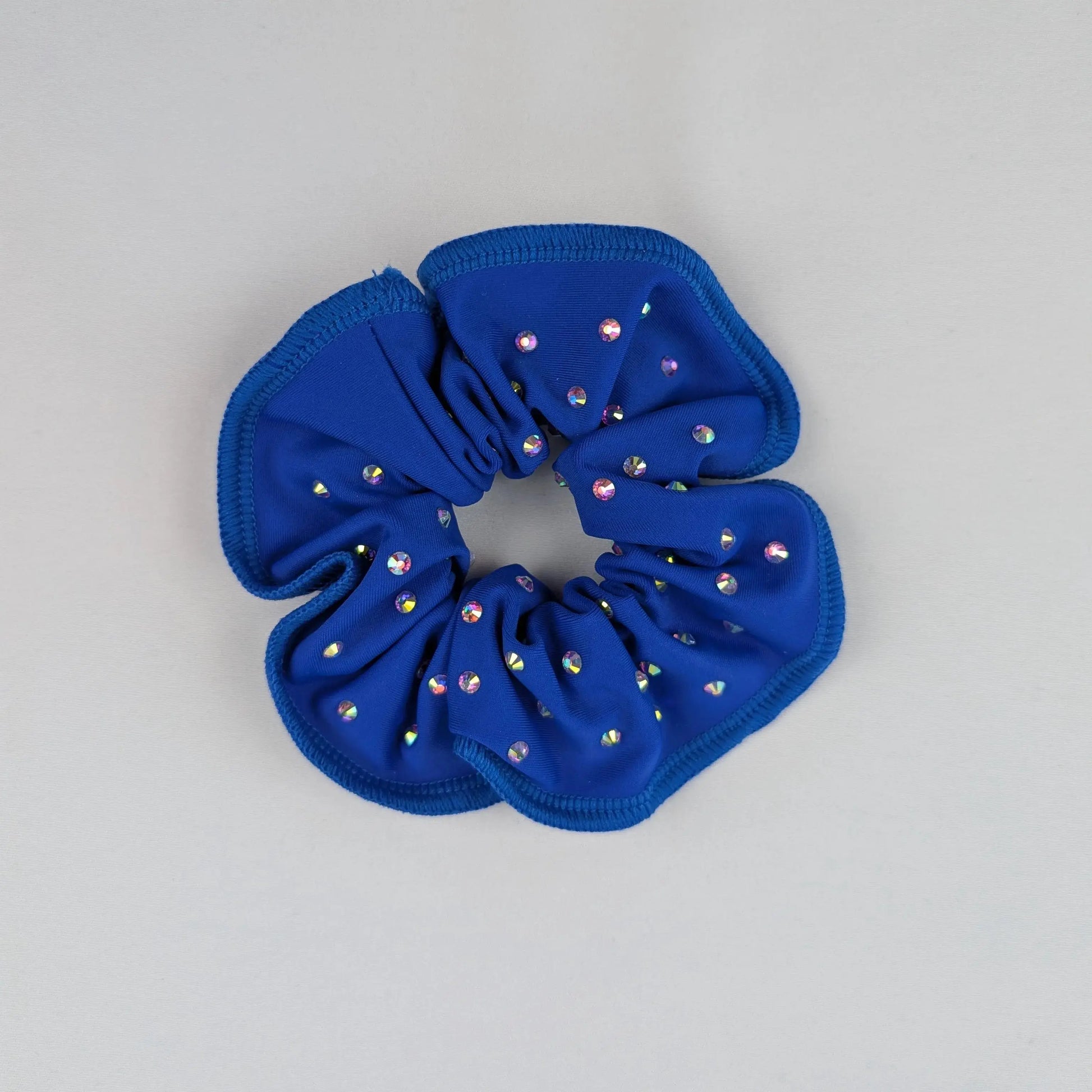 Chouchou de gym fille bleu à strass entrainement et compétition