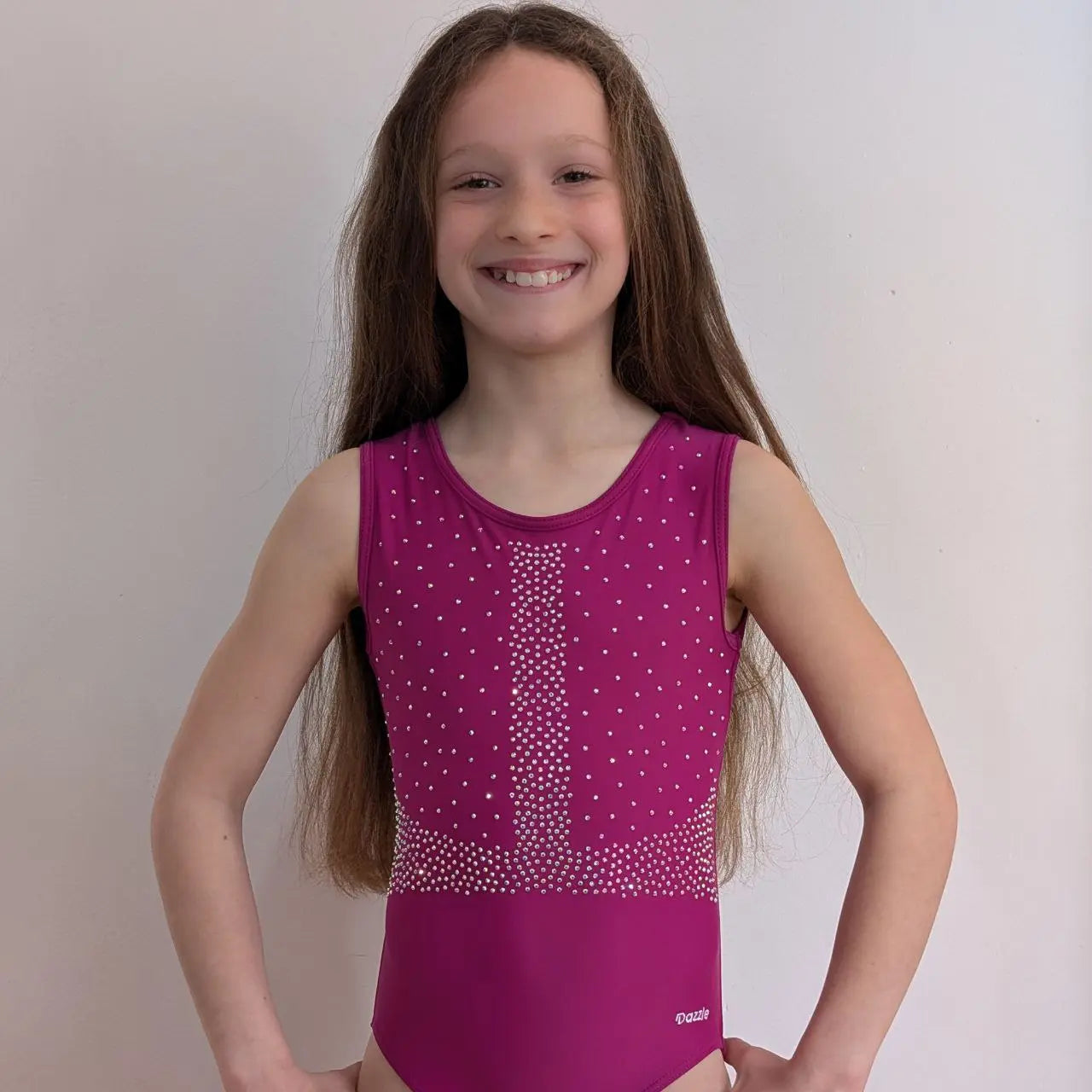 justaucorps de gym fille fushia manches longues entrainement et compétiton