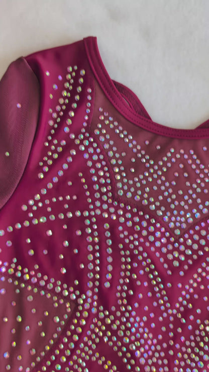 Justaucorps de gymnastique"AMARANTE PRESTIGE" entrainement compétition