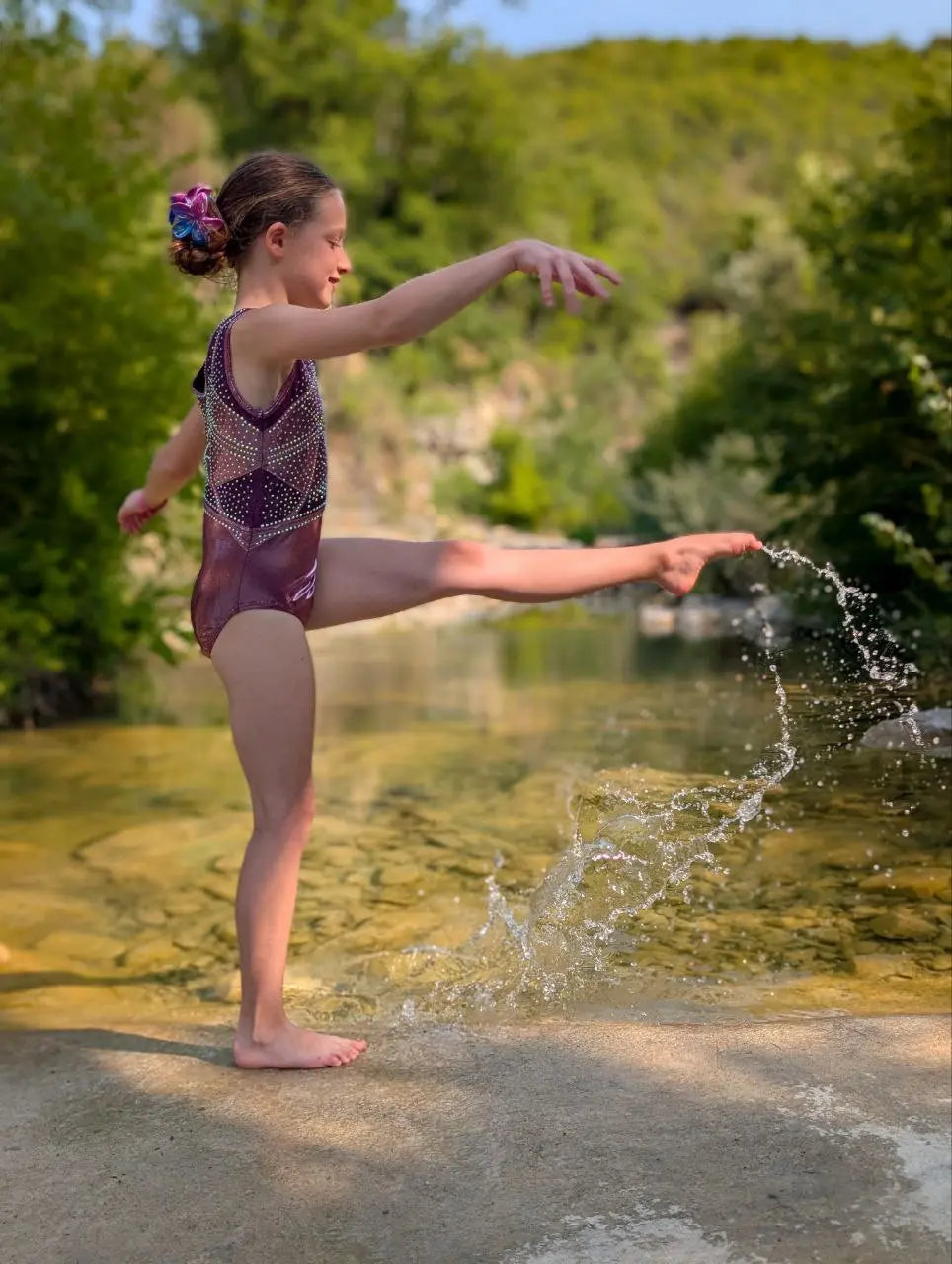 Justaucorps de Gym Opale - Entraînement et Compétition DAZZLE